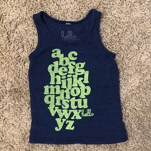 hello apparel super soft alphabet tank